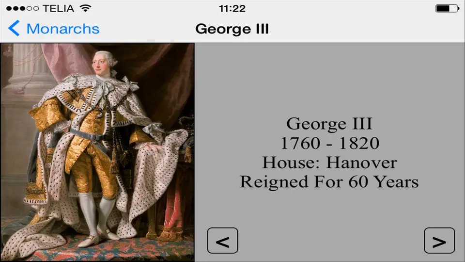 Capture d'écran de British Monarchy & History sur iPhone 4