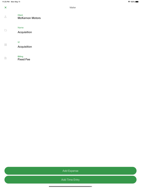 LeanLaw - Legal Billing Tool iPad screenshot 7 - Business app
