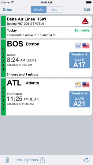 Capture d'écran de Flight Update Pro sur iPhone 1