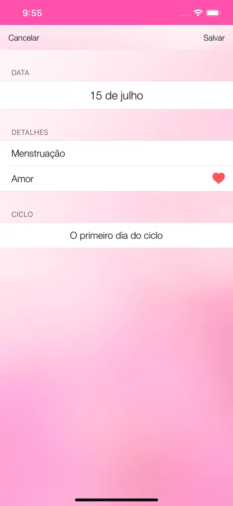 Calendário de ovulação