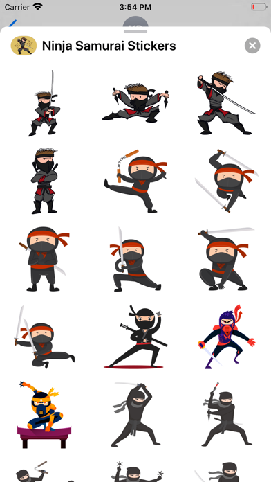 Ninja Samurai Stickers screenshot 3