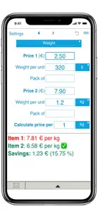 Unit Price Comparison screenshot #4 for iPhone