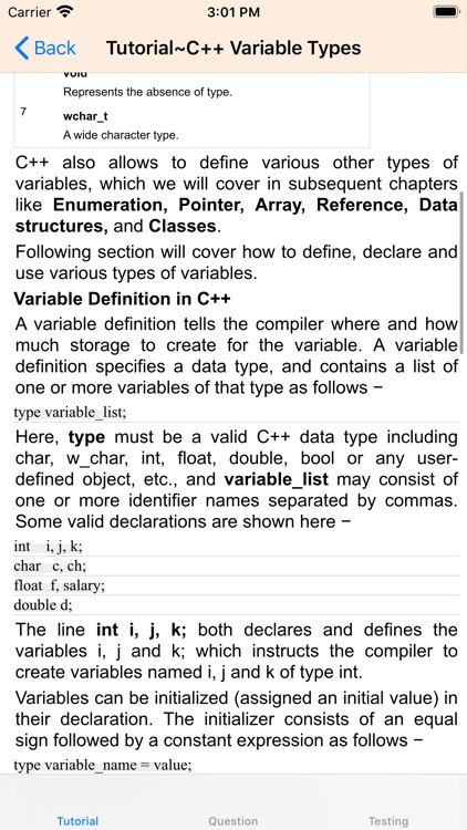 Tutorial for C++