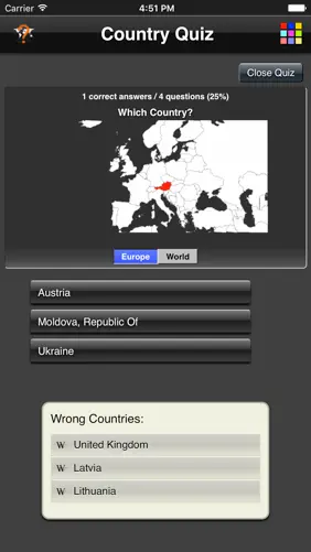 Country Quiz screenshot 2