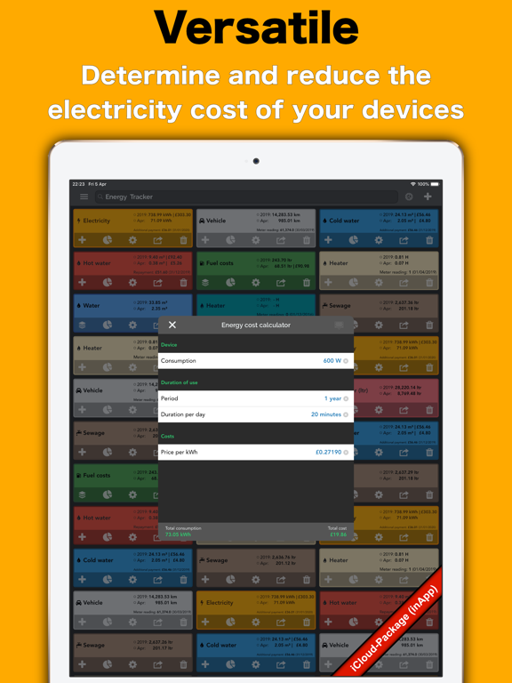 Energy Tracker iPad screenshot 10 - Finance app