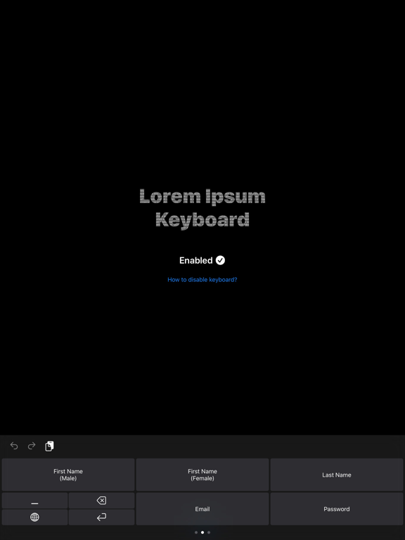 Lorem Ipsum Keyboard iPad screenshot 2 - Developer Tools app