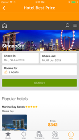 Singapore Map and Travel Guide screenshot