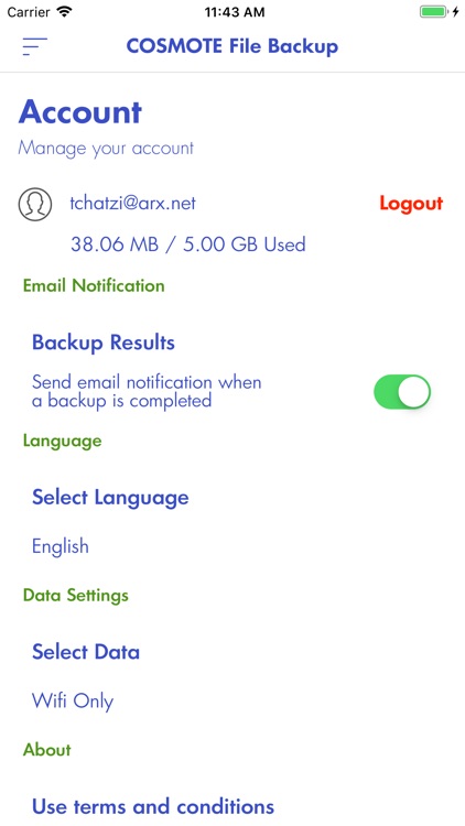 COSMOTE File Backup screenshot-4