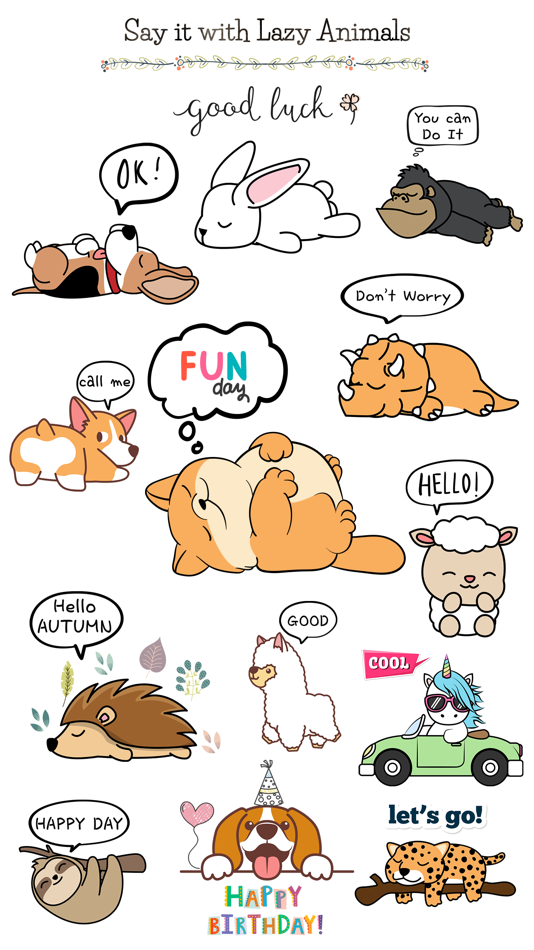 #1. Say it with Lazy Animals (iOS) 由: Sunhee Choi