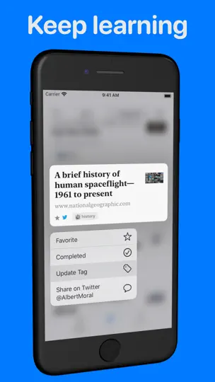 Captura de pantalla de Readit - Save And Read Later en iPhone 7