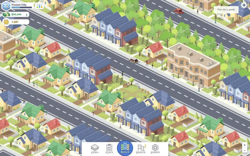 Captura de pantalla de Pocket City en iPhone 4
