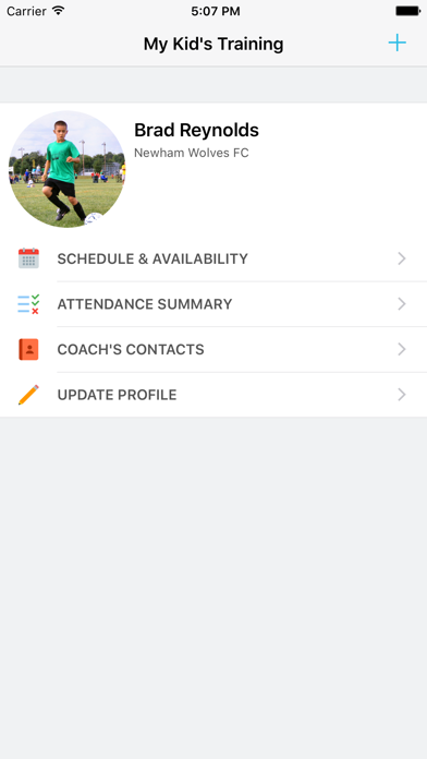 Sportlyzer Parent App Screenshot