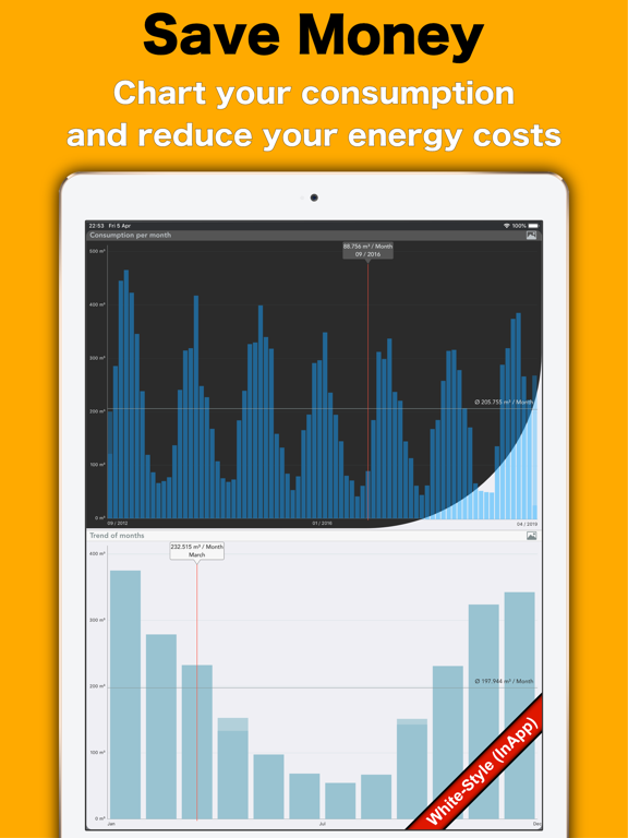 Energy Tracker iPad screenshot 2 - Finance app