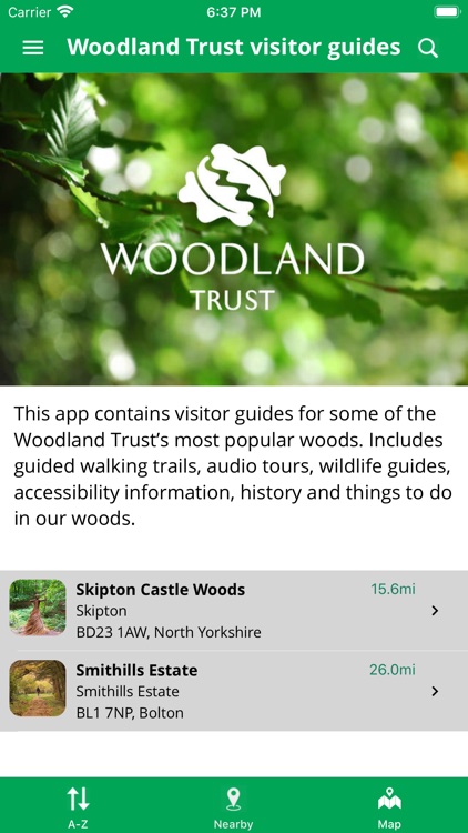 Woodland Trust visitor guides