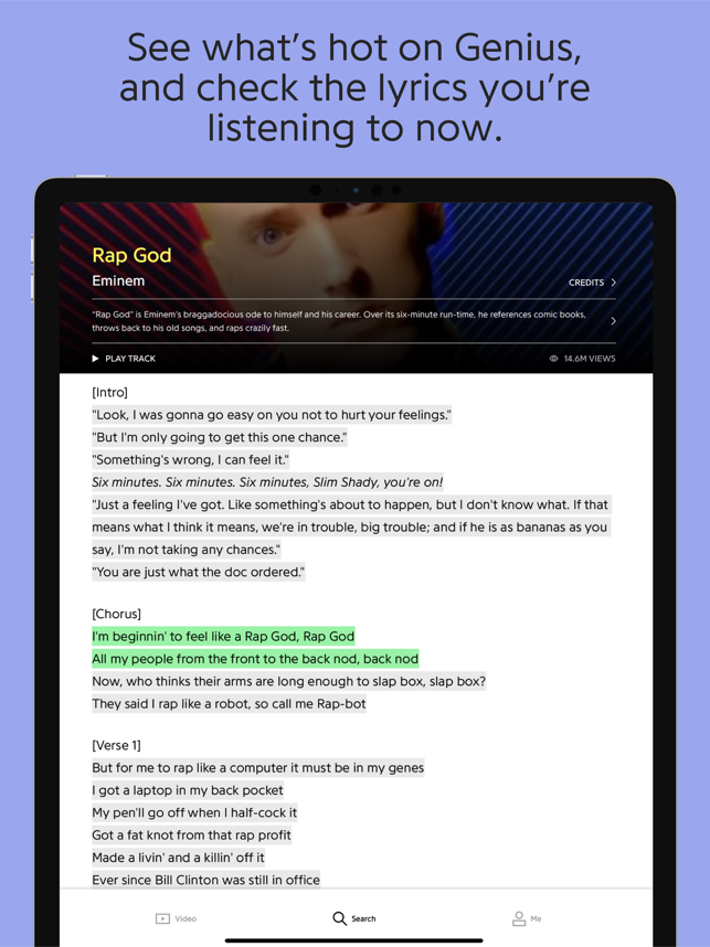 ‎Genius: Song Lyrics Finder Screenshot