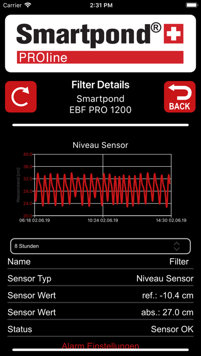 Smartpond PROline screenshot