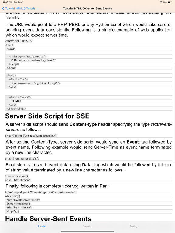 Tutorial for HTML5 iPad screenshot 5 - Reference app