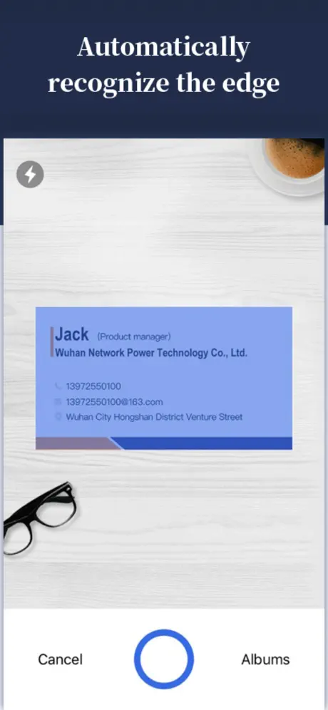 business card scanner & holder