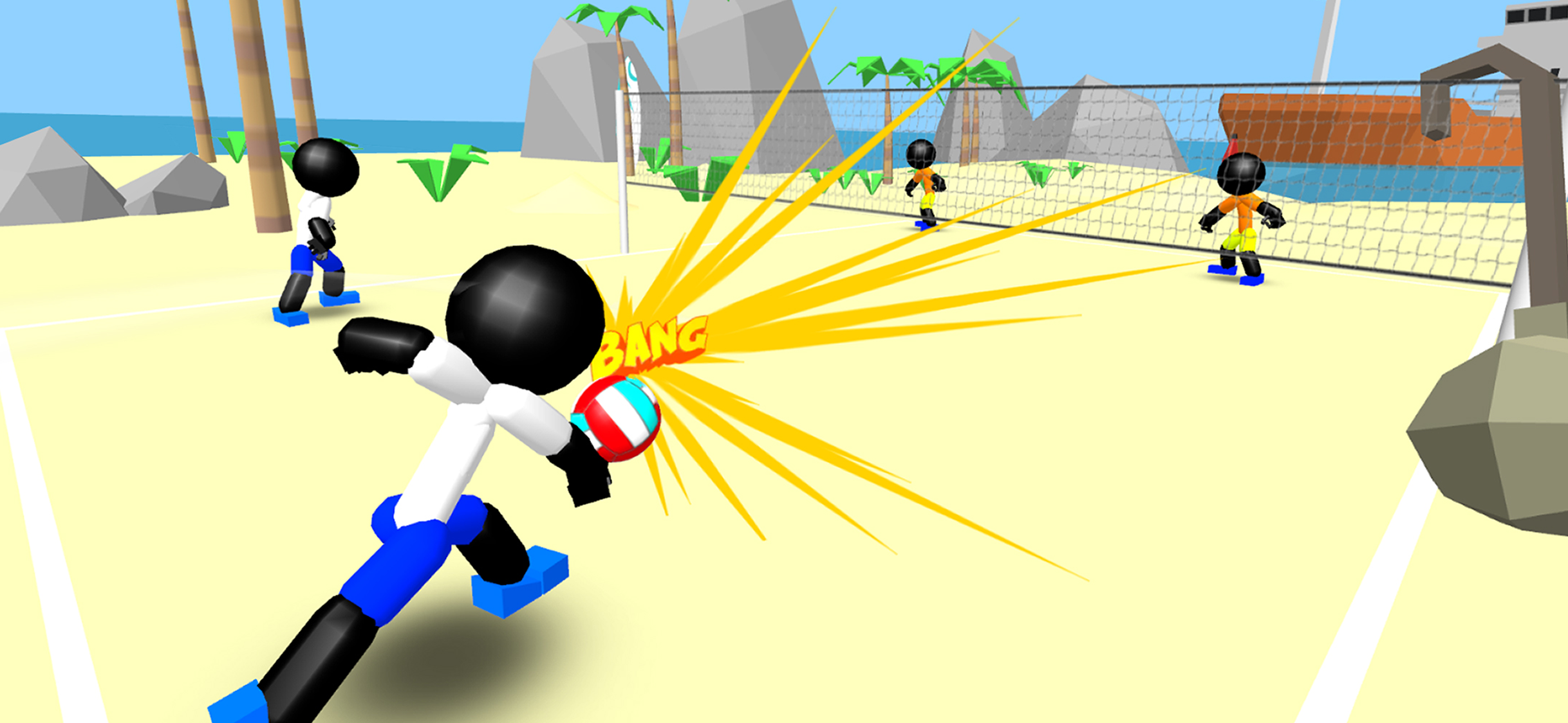 Stickman Beach Volleyball