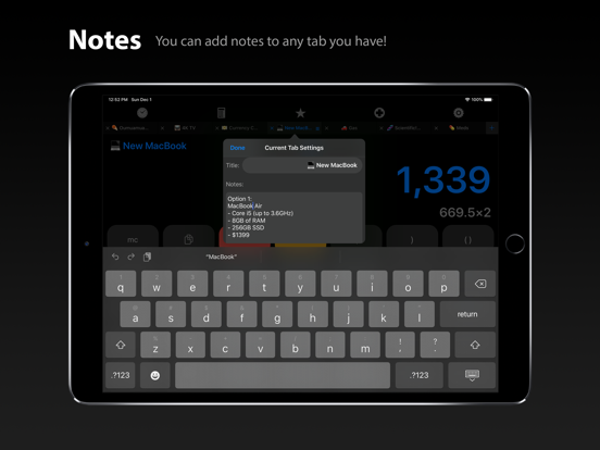 Objective Calculator iPad screenshot 6 - Utilities app