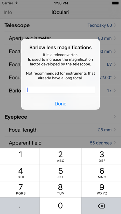 Screenshot #2 pour iOculari - Telescope