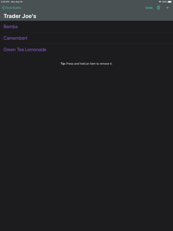 Store Buddy - Shopping List iPad screenshot 6 - Utilities app