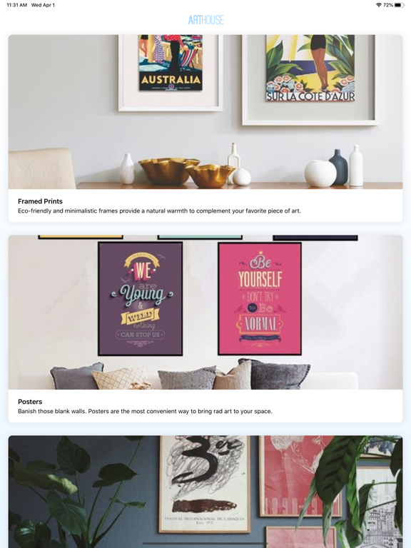 Arthouse: Buy Wall Art with AR iPad screenshot 1 - Shopping app