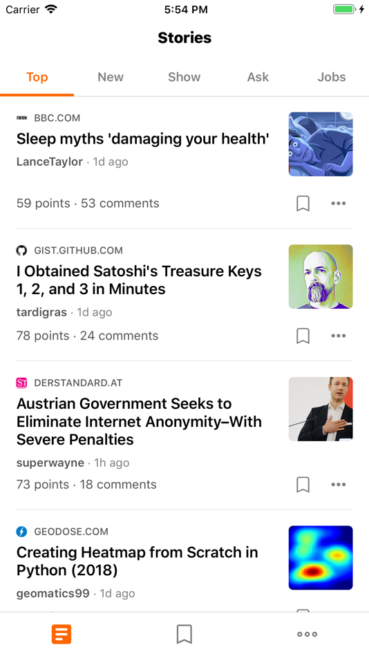 #1. Hacker Feed (iOS) By: Ken Toh