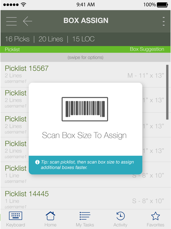mobe3 WMS iPad screenshot 2 - Business app