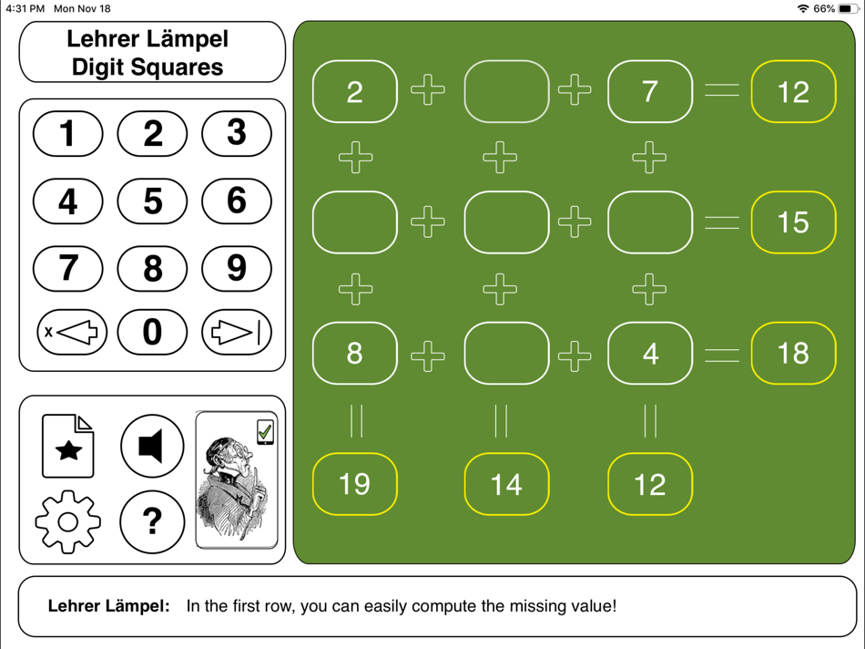 #1. Lehrer Lämpel: Digit Squares (iOS) 由: Claus Zinn