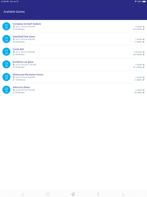 GoalieUp iPad screenshot 2 - Sports app