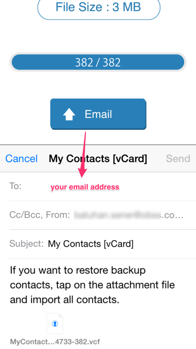 My Contacts Backup Pro Screenshot