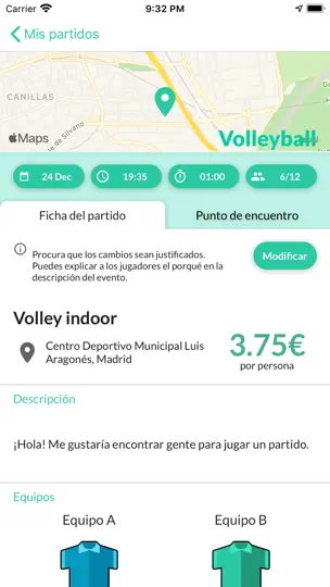 Captura de pantalla de Match & Play en iPhone 6