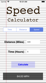 Distance Speed Time Calculator screenshot