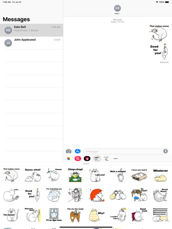 Freedom-Cats iPad screenshot 1 - Stickers app