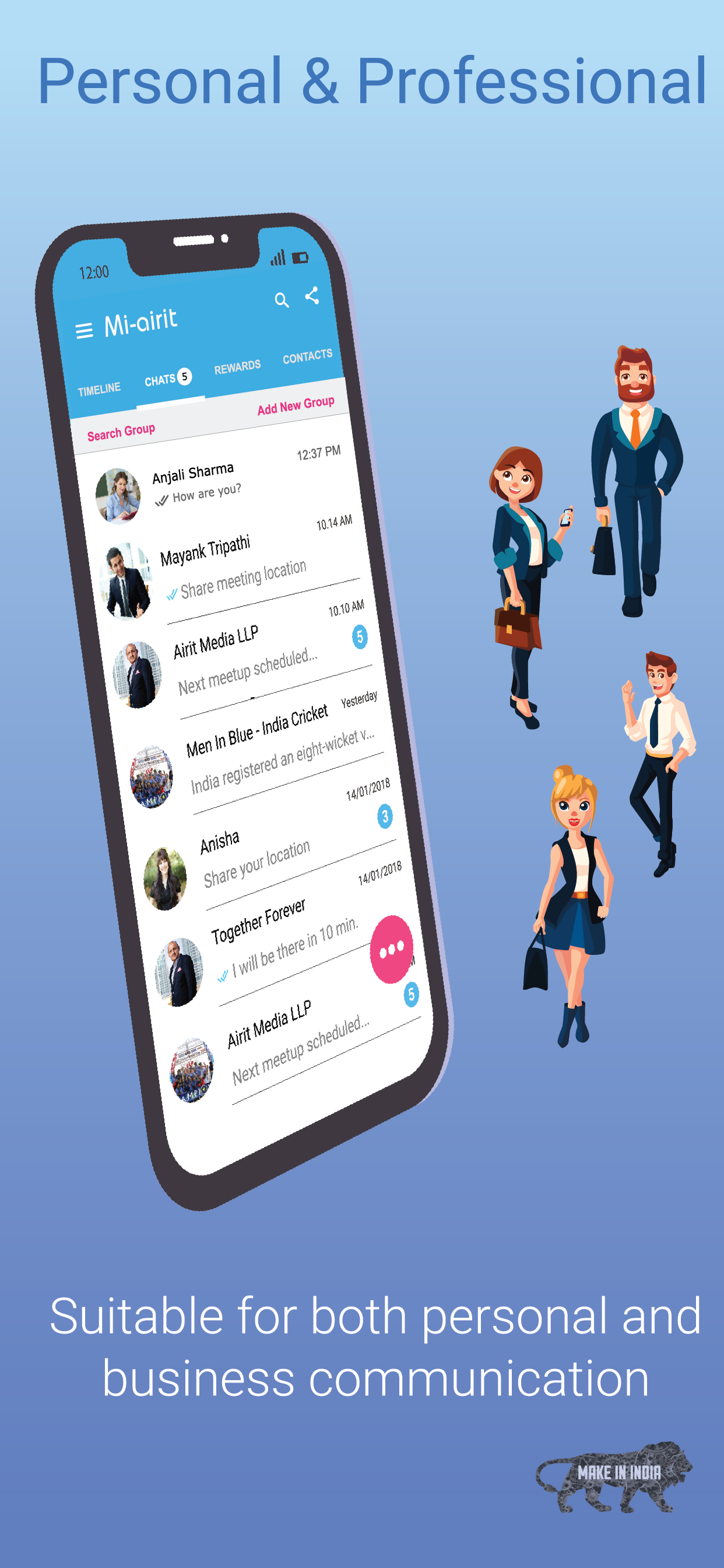 Mi Airit - Indian Chat App