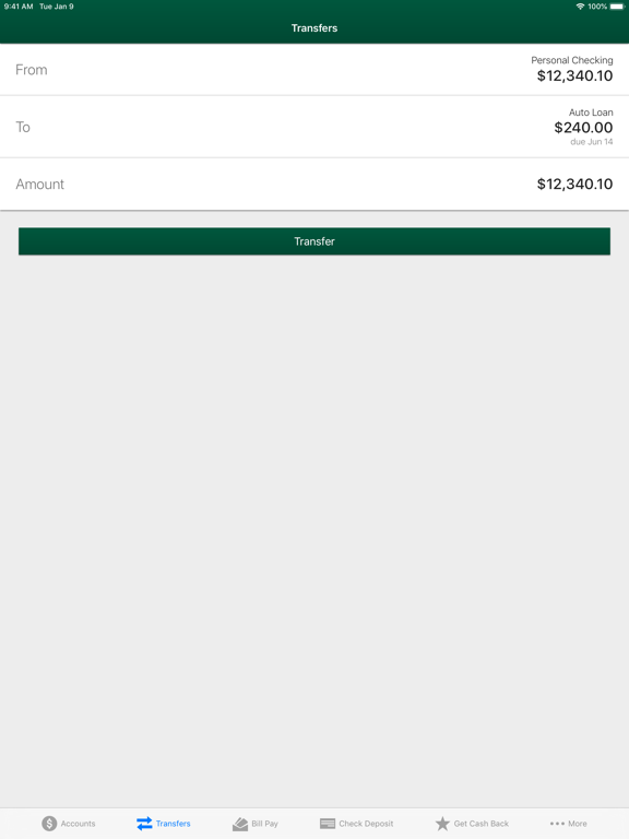 Hatboro Federal Mobile iPad screenshot 4 - Finance app