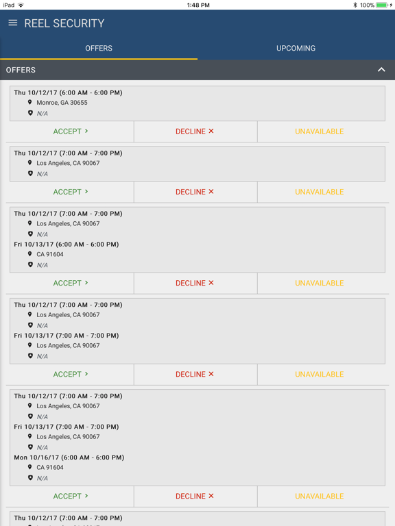 Reel Security Guard Assist iPad screenshot 1 - Business app