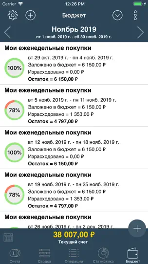 Скриншот My Budget Book на iPhone 9