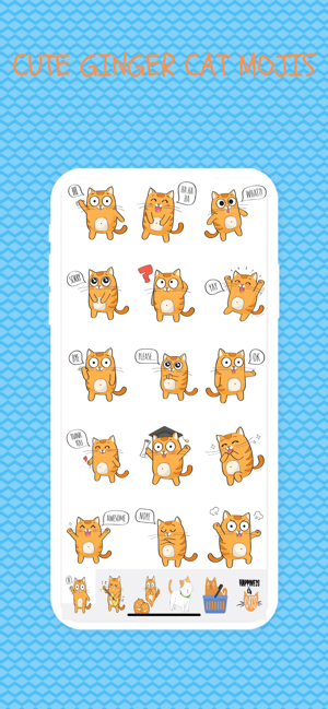 Ginger Cat Fun Emoji Stickers(圖2)-速報App