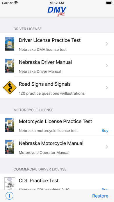 Screenshot #1 pour Nebraska DMV Test Prep