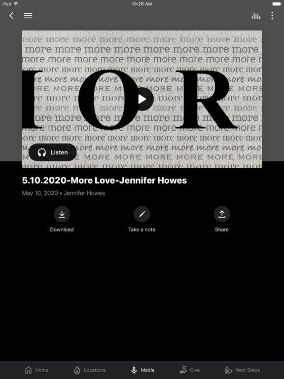 Graystone Church iPad screenshot 3 - Lifestyle app