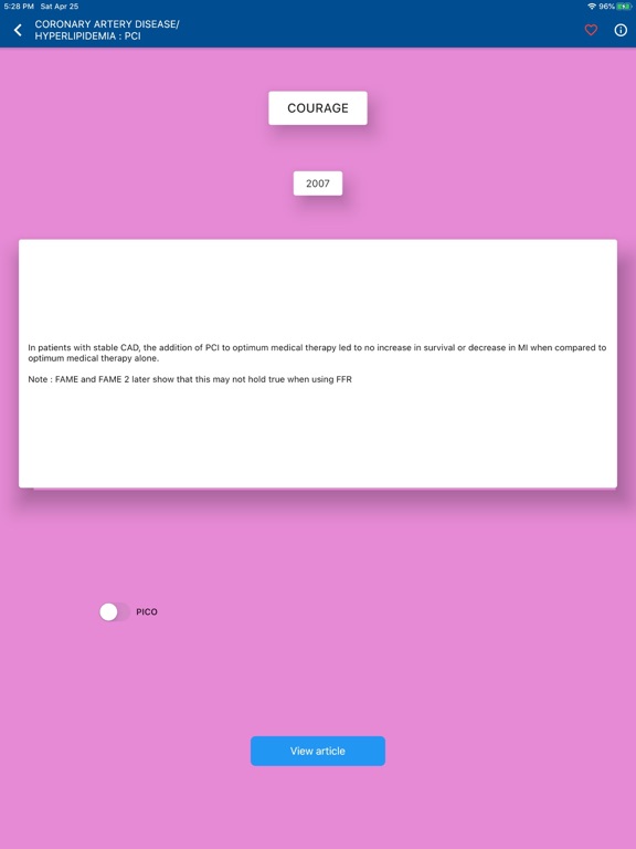 Cardiac Trials iPad screenshot 4 - Medical app