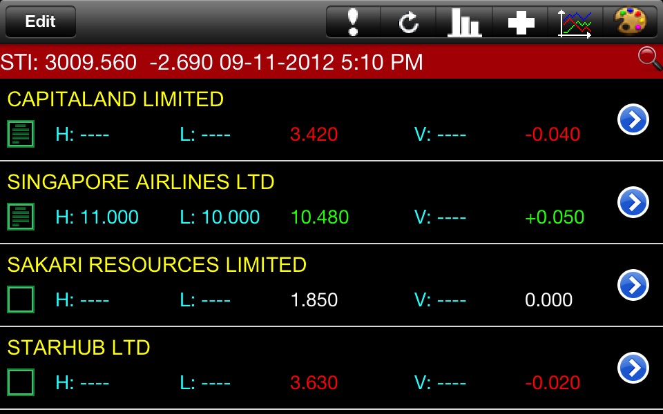 SG Stock Alert screenshot 2