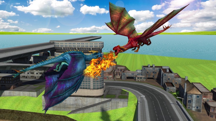 Flying Dragon Clash Simulation
