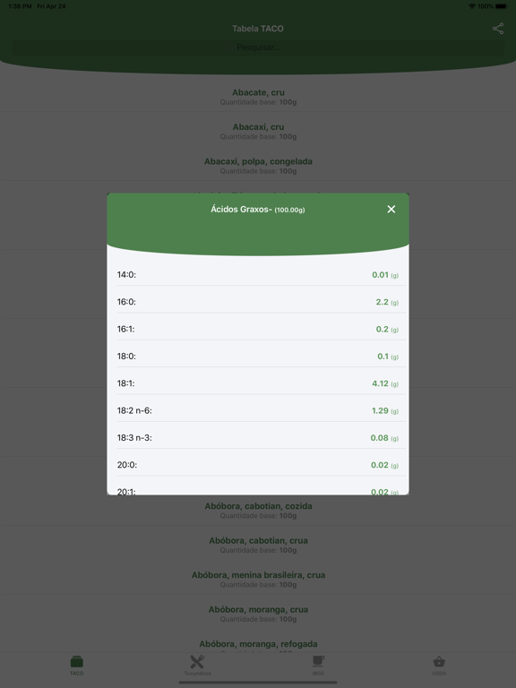 Taco App: Tabela Nutricionalのおすすめ画像6
