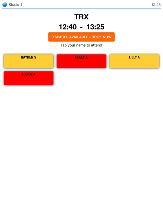 Legend Class Attendance