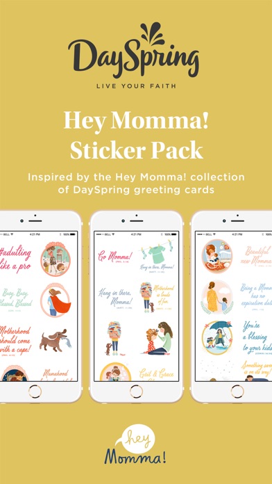 DaySpring Hey Momma! Stickers Screenshot 1 - AppWisp.com DaySpring Hey Momma! Stickers Screenshot 1 - AppWisp.com