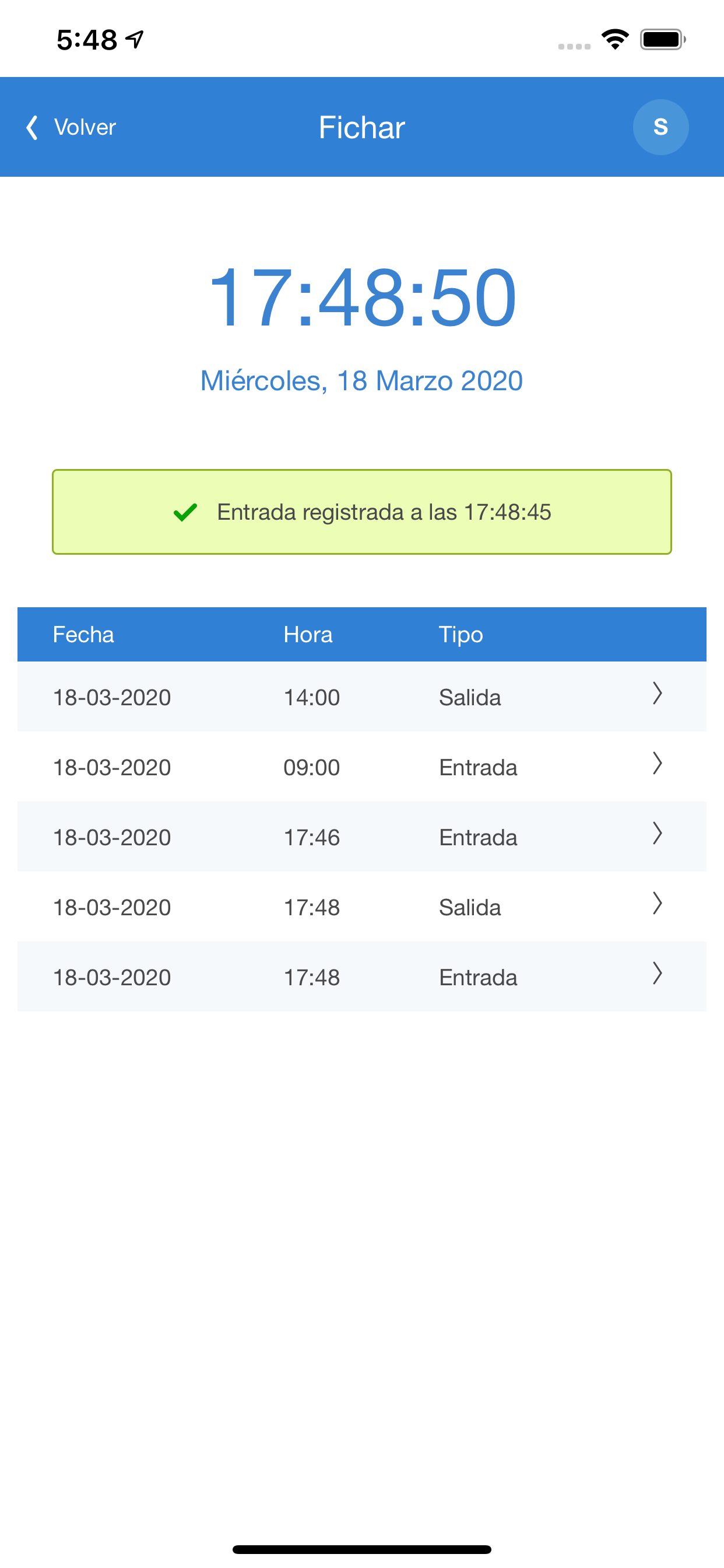 SCL Control de Jornada