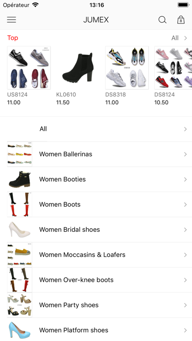 JUMEX Wholesale Screenshot